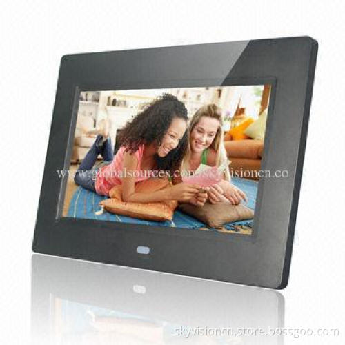 7-inch digital photo frame, supports 1,080P and easy to fix on all display shelf